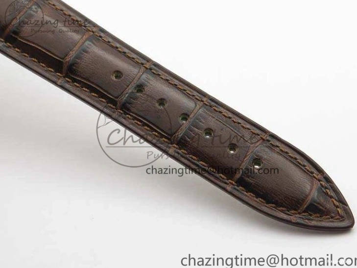 0416 FreshLook Villeret 6654 SS Complicated Function OMF 1:1 Best Edition White Dial On Brown Leather Strap A 8119